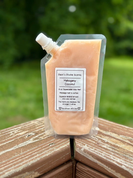Mahogany Coconut Comparison Squeezable Wax Melt